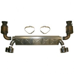 Exhaust kit, Sport, with catalytic converter and tail pipe, Stainless Steel