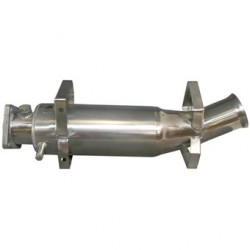 Sport exhaust (catalytic converter without ceramic insert), Stainless Steel polished