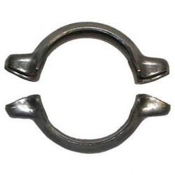 Exhaust clamp, without bolt/nut, Ø75 mm, galvanized