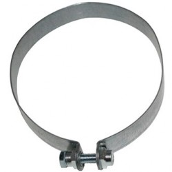 Exhaust metal band, 598 mm, left, stainless steel